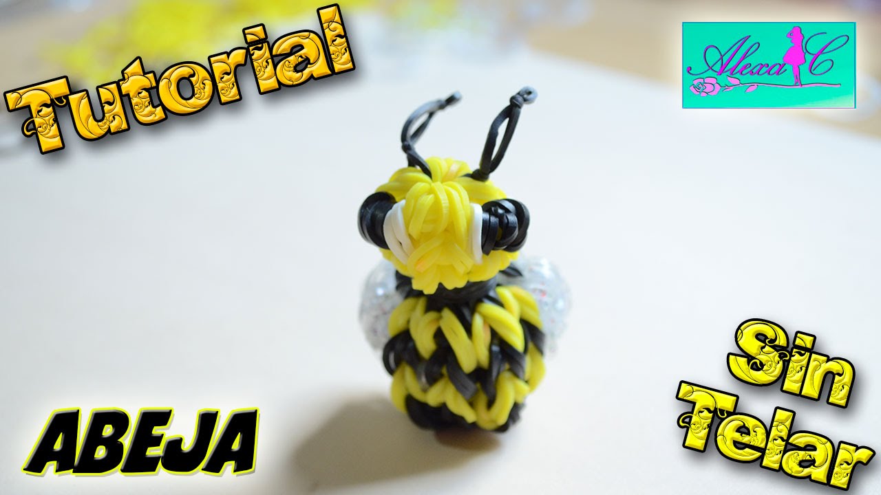 ♥ Tutorial: Abeja en 3D de gomitas (sin telar) ♥