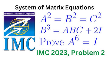 IMC 2023, Problem 2, System of Matrix Equations