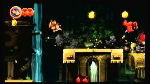 Donkey Kong Country Returns Walkthrough Part 21 (World 3-4 Damp Dungeon)