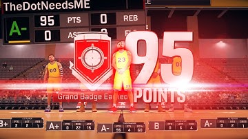 NBA 2K17 - THIS PATCH IS INSANE! GRAND BADGE LIGHTS UP FOR A 95 POINT GAME ONLINE!!! SHARPSHOOTER!
