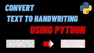 CONVERT TEXT TO HANDWRITING IN JUST 2 LINES OF CODE | DevEasy
