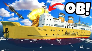 TROLLING OB By Blowing Up His Ship with Missiles in Stormworks Multiplayer!