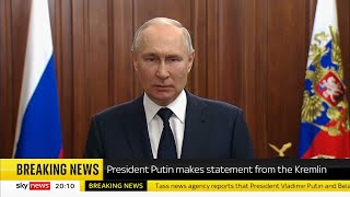 Vladimir Putin Addresses Russia, Wagner Rebellion Aftermath, Sky News, June 26, 2023