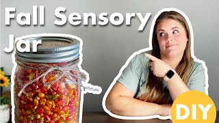 Celebrity Fall Sensory Calming Jar + How to Dye Corn Kernels Tutorial | DIY Profile