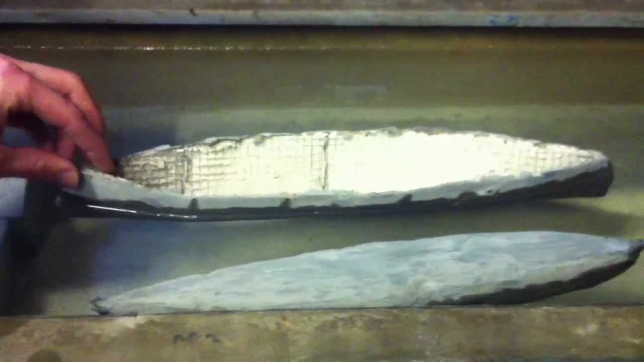 Model Concrete Canoe Floating Test - YouTube