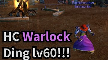 Turtle WoW - My HC Warlock finally hit level 60!!!