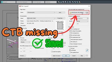 CTB Missing in AutoCAD || All ctb Missing in AutoCAD