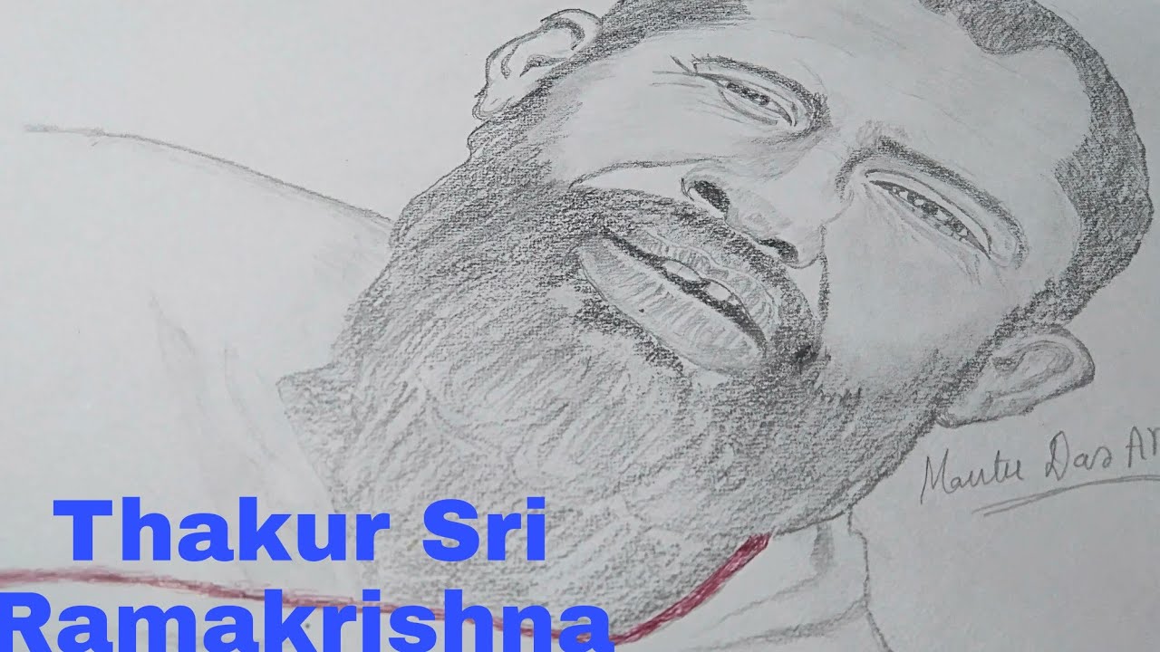 Sri Ramakrishna Thakur drawing//How to draw Ramkrishna paramhansa Dev.