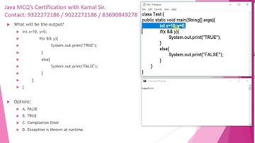 v2 if else statements - Java Certification - OCJA and OCJP Multiple Choice Questions