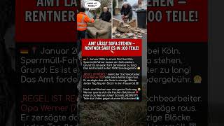 AMT LÄSST SOFA STEHEN — RENTNER SÄGT ES IN 100 TEILE! 🪚