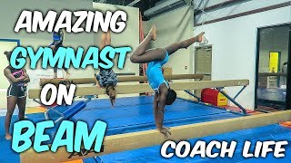 Coach Life: Amazing Gymnast On Beam| Rachel Marie