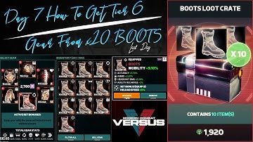 Modern Combat Versus Day 7 How To Get Tier 6 Gear From x10 BOOTS Loot Crate Last Day TIPS & TRICKS