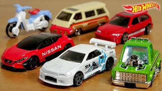 ゴジララッピングが素敵☆ハズレ引いたけど！笑 2023年5月 ホットウィール ベーシック単品車両 日産 GT-R R32・日産リーフ ニスモ・TOYOTA バン・ホンダ シビック スーパーカブ