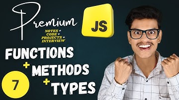 Functions And Methods | Types Of Functions | Premium JavaScript