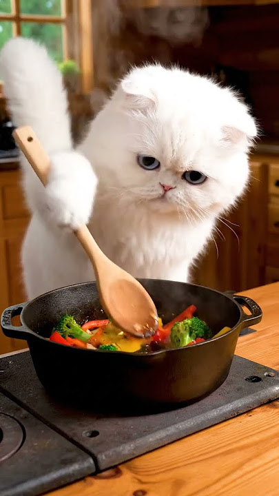 A Persian Cat is Cooking Chakalaka