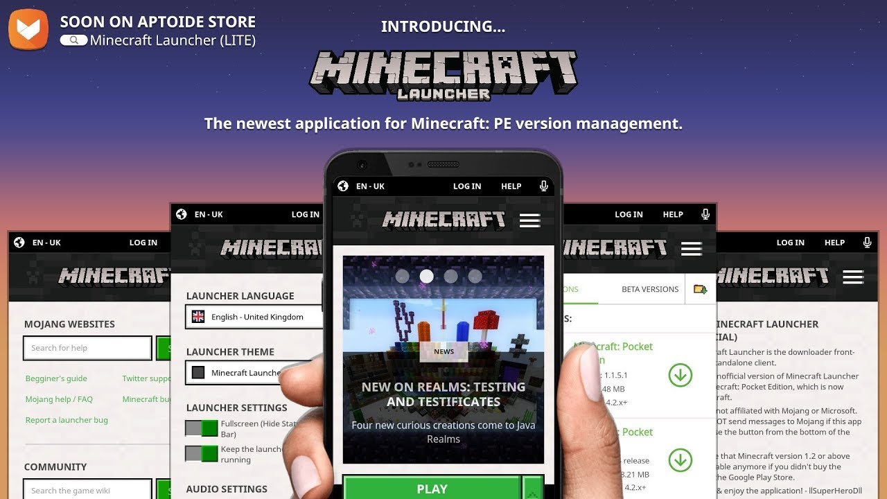 minecraft pocket edition launcher