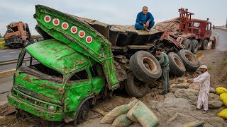 Massive Crash Destroyed This Truck — Mechanics Shock Everyone With a Full Rebuild