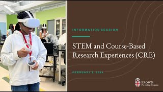 2024 Information Session: STEM and Course-Based Research Experiences (CRE)