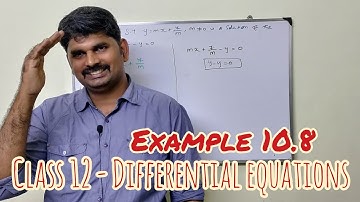 12th maths I Differential equations I example 10.8 I exclusive maths