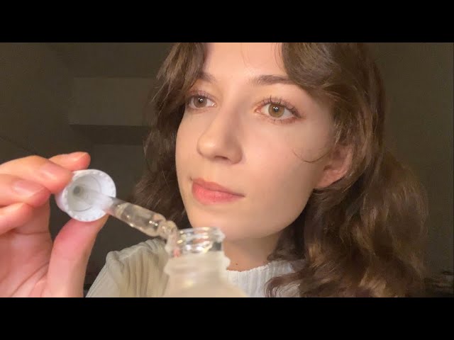 ASMR detailed cranial nerve exam (writing sounds) class=