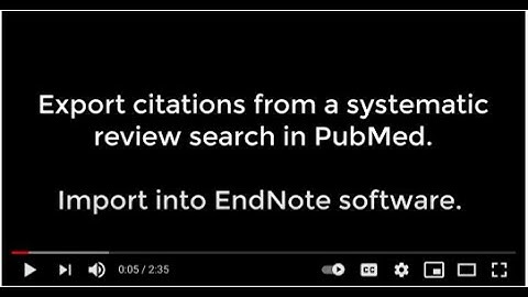 PubMed Citation Export for EndNote Software