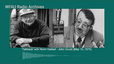 Interview: Writer JOHN GOULD (WFAU Radio - Augusta...