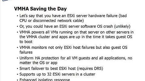Lesson 24   Implementing High Availability with VMware HA VMHA  vmware vsphere