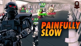 SLOWLY & PAINFULLY Beating Jabba!!! Oh, And More Pain against Finn.... | SWGOH GAC 5v5