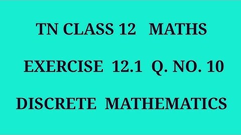 TN 12th maths chapter 12 exercise 12.1 question number 10