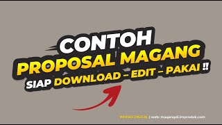 Contoh Proposal Magang atau PKL untuk SMK ataupun Mahasiswa. TINGGAL DOWNLOAD  FREE alias GRATIS!!