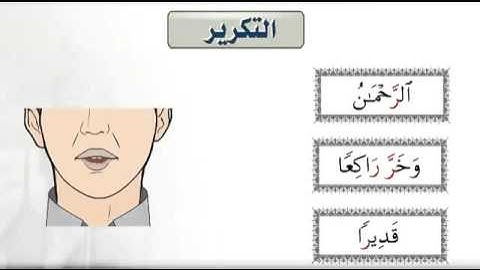 التجويد المبسط - صفات الحروف - التكرير