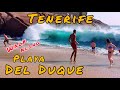 Walk along the beach Del Duque, Tenerife, Spain. 4K