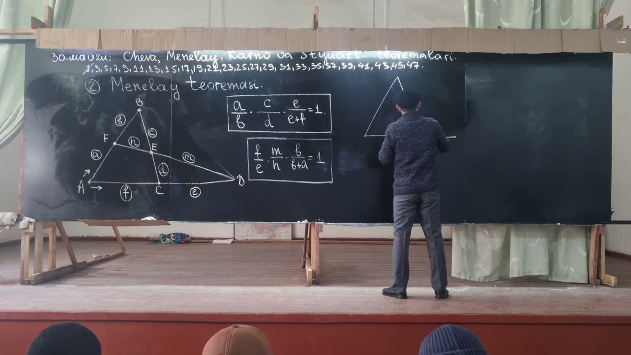 30-mavzu.Cheva,Menelay, Karno va Styuart teoremalari
