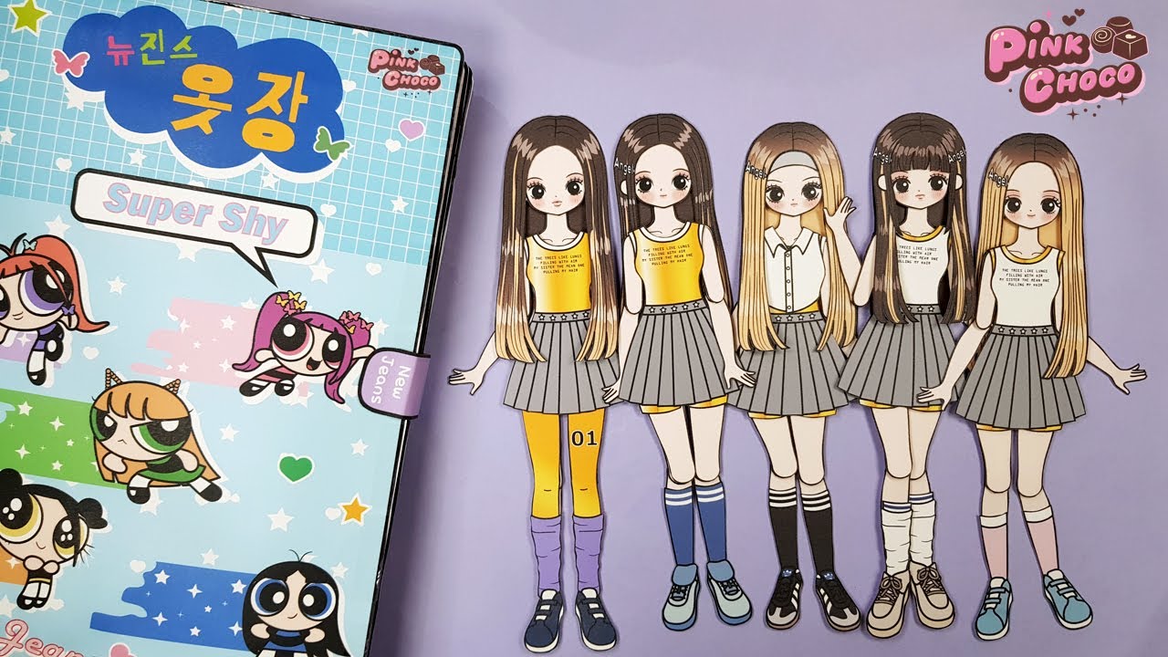 Newjeans Paper Dolls Dress Up Handmade Quiet Book - YouTube