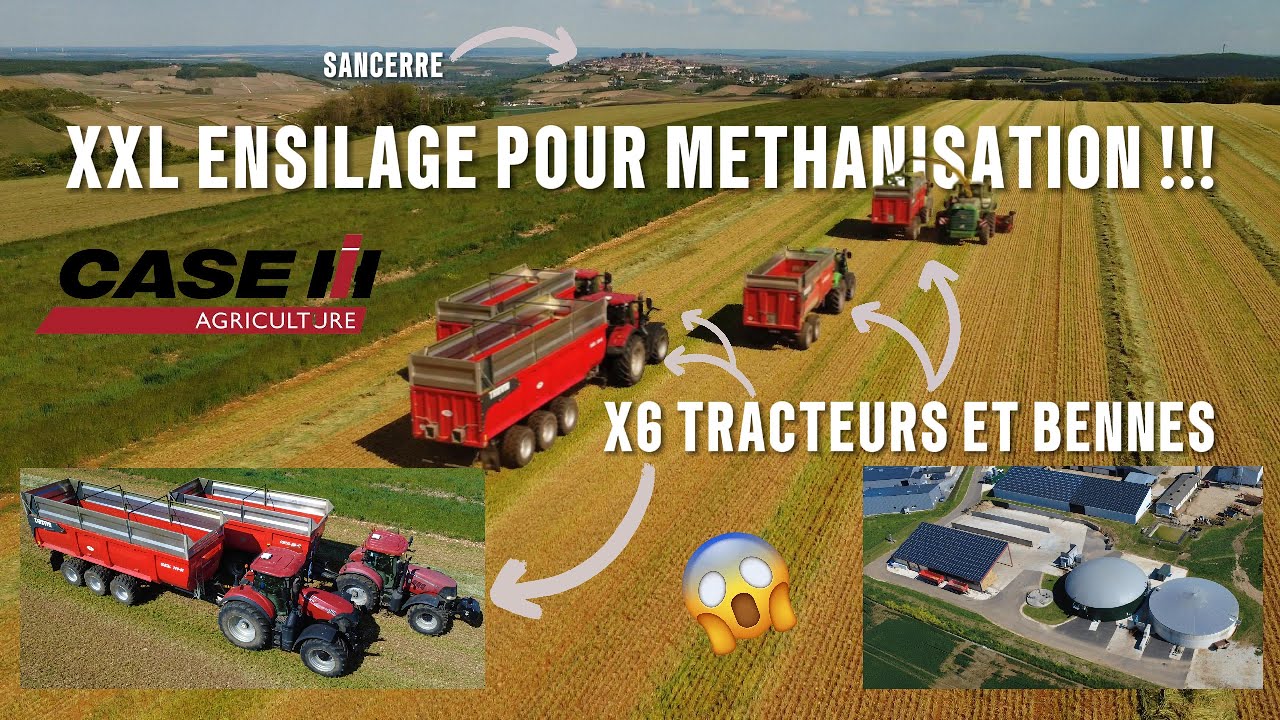 🌿Ensilage XXL😱 : X6 Tracteurs et Bennes📽️ /⚠️ METHANISATION⚠️/ Sancerre📌😍📽️