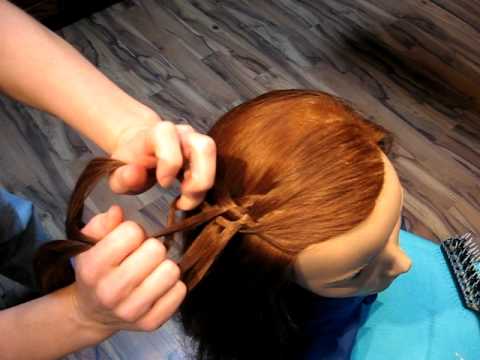 Side part braid five-strand plait - YouTube