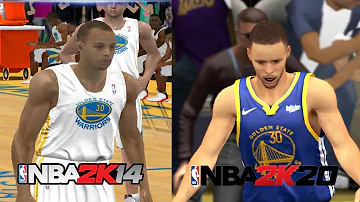 Deep 3-point with Stephen Curry in every NBA 2K Android (2K14-2K20)