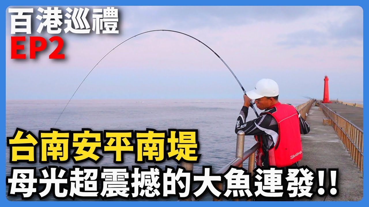 【百港巡禮EP2】母光就被大魚震撼教育! 新系列第一次到南部拍攝，沒想到完全拉不動啊! |台南安平漁港南堤 @Dukk ​