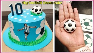 football cake | football theme cake design | 1kg football birthday cake | football fondant topper