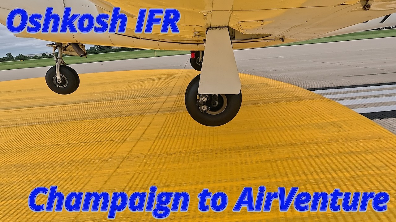 Oshkosh 2025 IFR - Champaign (KCMI) to OSH (KOSH) Full Flight with ATC & RNAV 36 IMC Approach