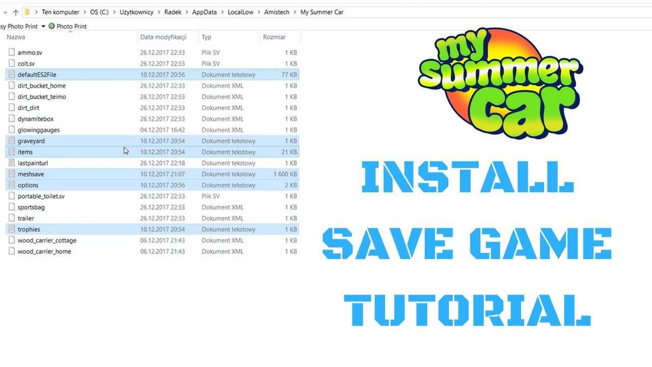 My Summer Car - Save game with TURBO - Games Manuals