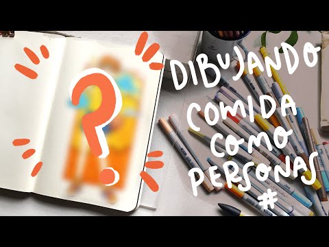 DIBUJANDO COMIDA COMO PERSONAS ⎟PASTEL DE ZANAHORIA ?
