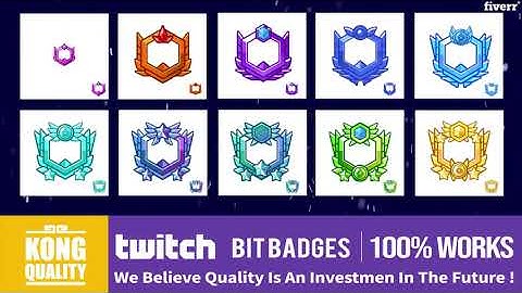 Create custom bit badges or twitch channel point badges - Best Graphics for Streamers service