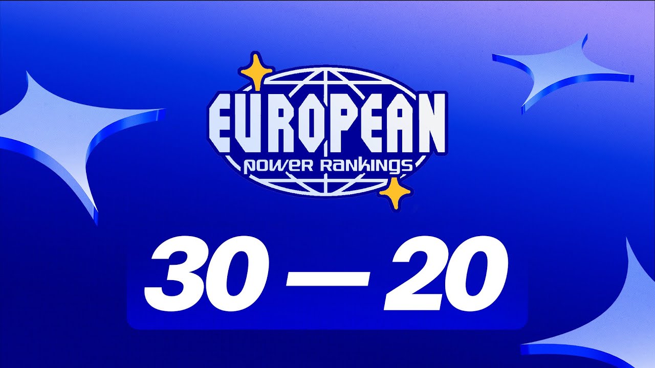 European Power Rankings - 2025 Full Year - 30–21