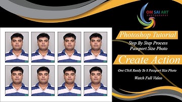 Photoshop tutorial || Step by step Process passport Size photo || Create Action ||