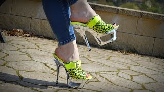 neon high heels