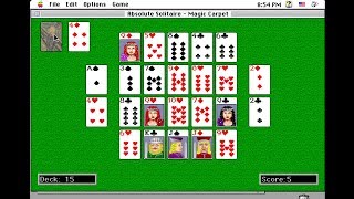 Apple Macintosh Longplay - Absolute Solitaire - Magic Carpet screenshot 5