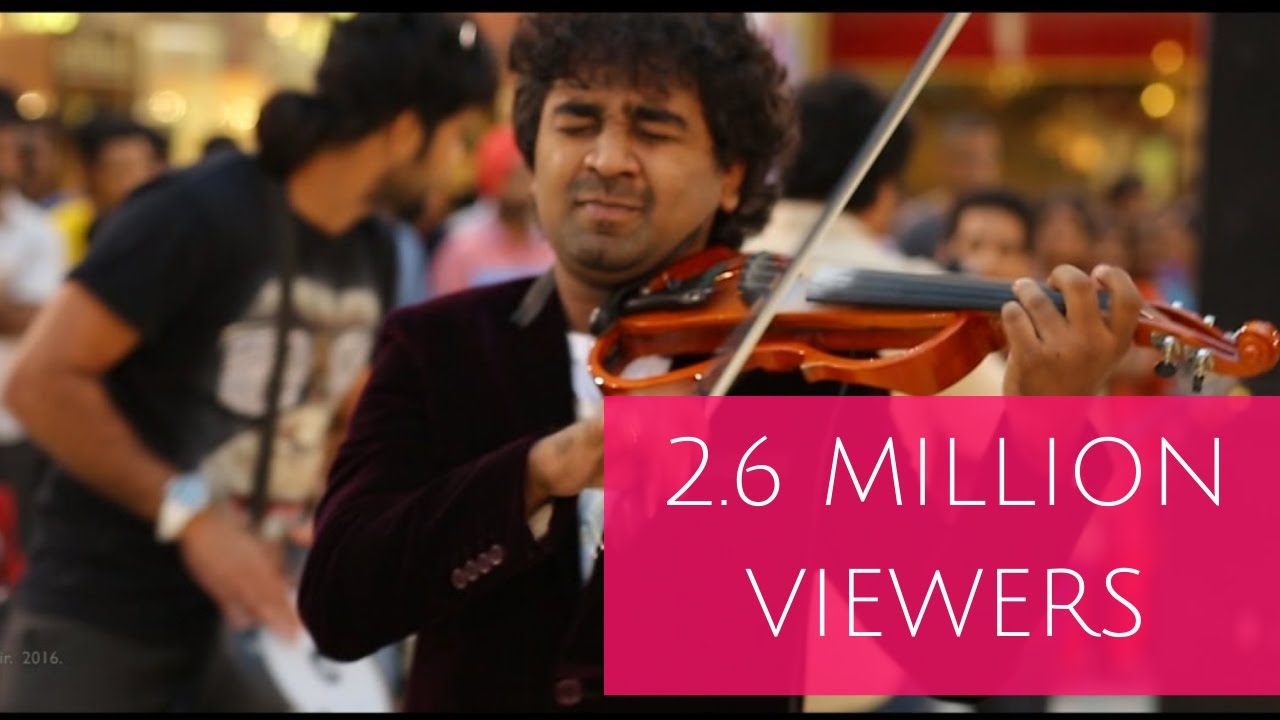 Surprise Violin Show In a Mall Part 2  Abhijith P S Nair Band  Musthaffa and Pirates ARRahman
