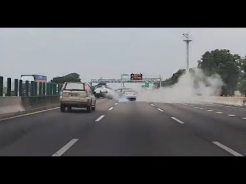 【車禍影片】哇！（2024.04.22 彰化縣埔鹽鄉國道一號