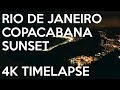 Sunset/Night Timelapse Rio de Janeiro [4K] Copacabana Beach from Sugarloaf Mountain (Pão de Açúcar)